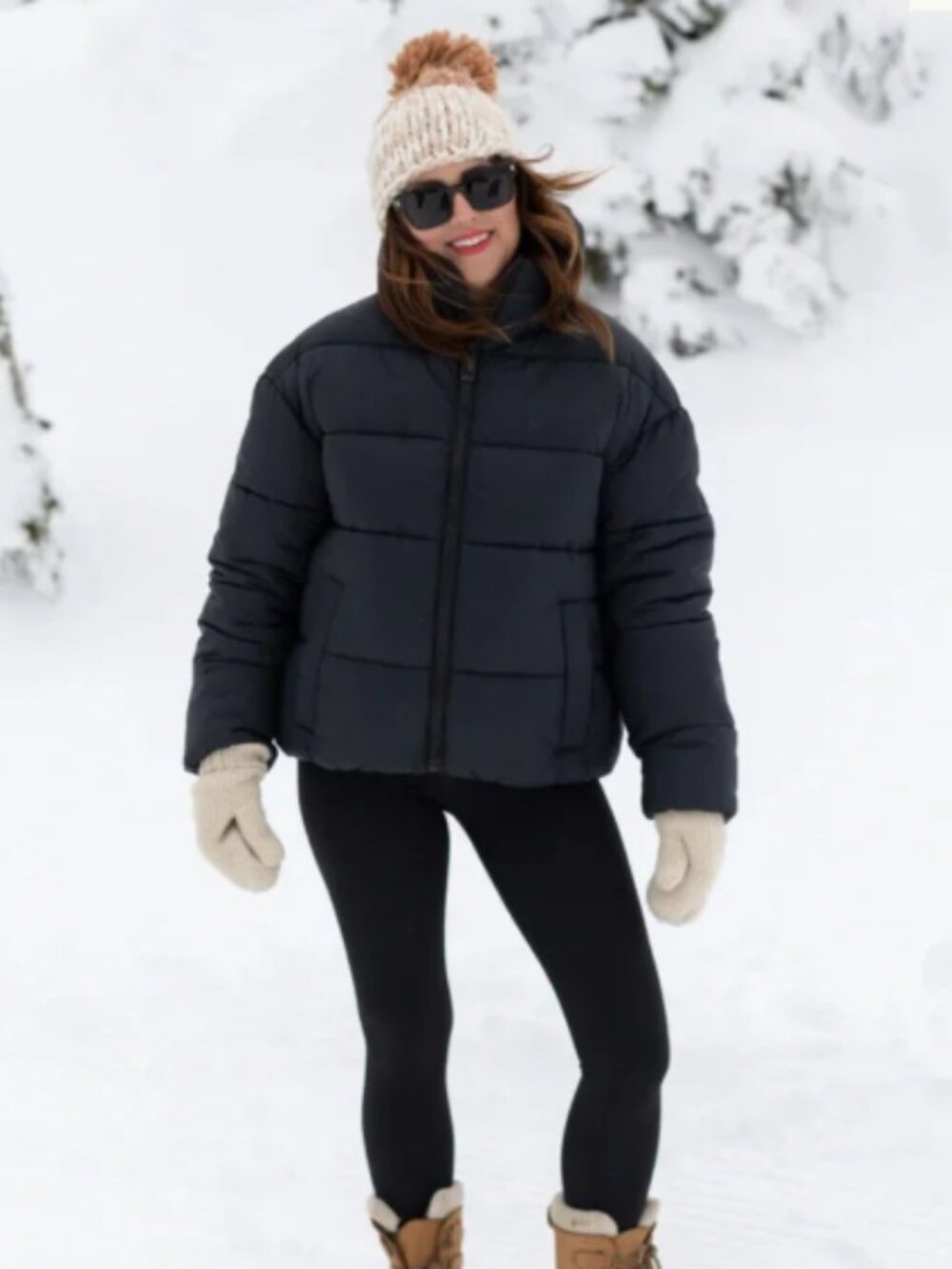 Noize x Jilly Box Avalon Black Puffer jacket Medium NWT